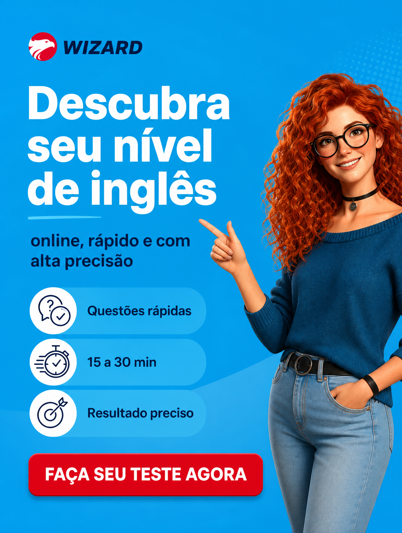 Descubra seu nível de inglês — teste online, rápido e preciso